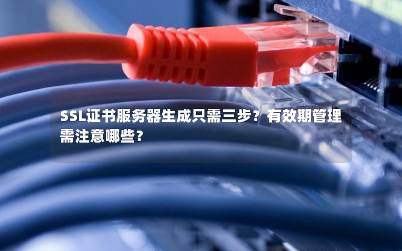 SSL证书服务器生成只需三步？有效期管理需注意哪些？