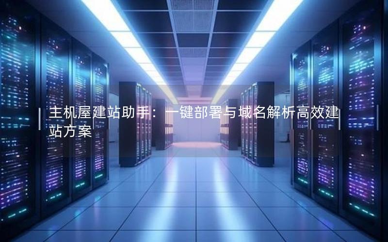 主机屋建站助手：一键部署与域名解析高效建站方案