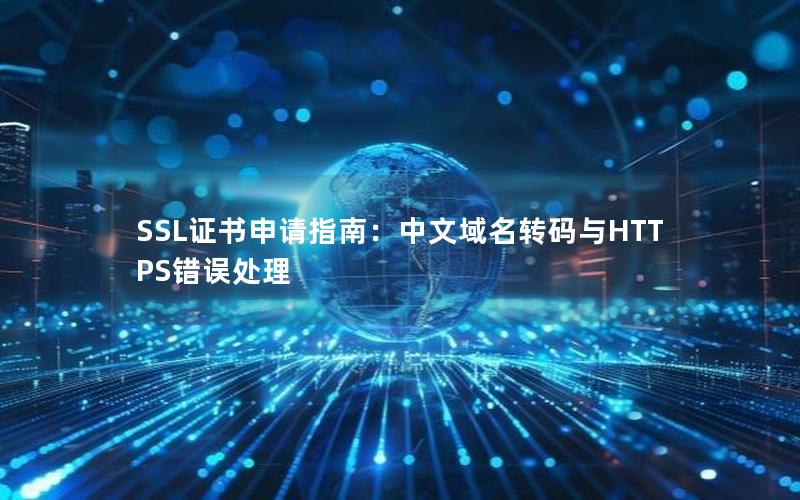 SSL证书申请指南：中文域名转码与HTTPS错误处理