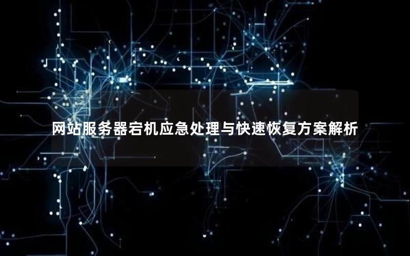 网站服务器宕机应急处理与快速恢复方案解析