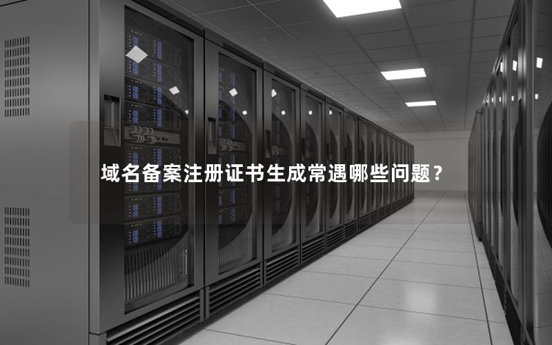 域名备案注册证书生成常遇哪些问题？