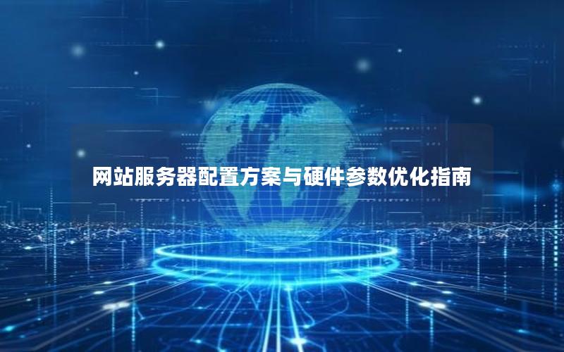 网站服务器配置方案与硬件参数优化指南