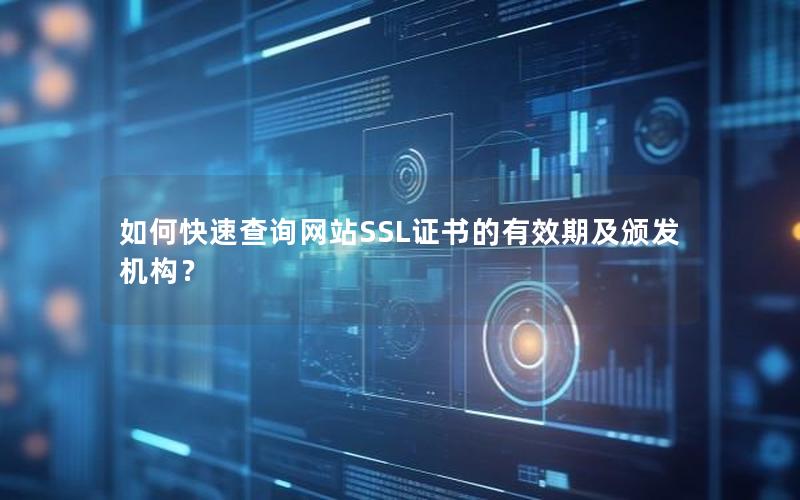 如何快速查询网站SSL证书的有效期及颁发机构？