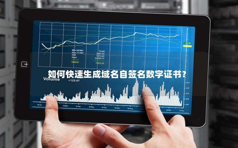 如何快速生成域名自签名数字证书？