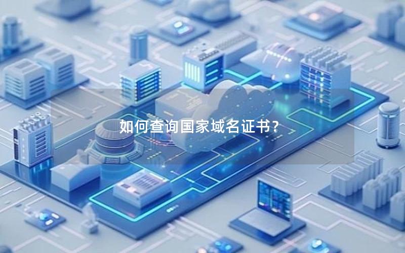如何查询国家域名证书？