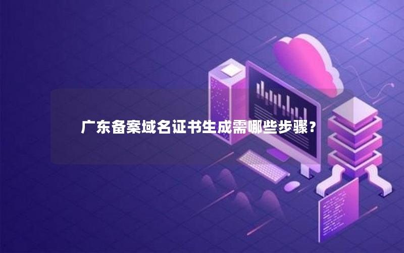 广东备案域名证书生成需哪些步骤？