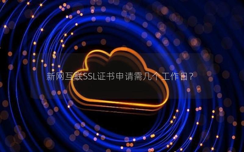 新网互联SSL证书申请需几个工作日？