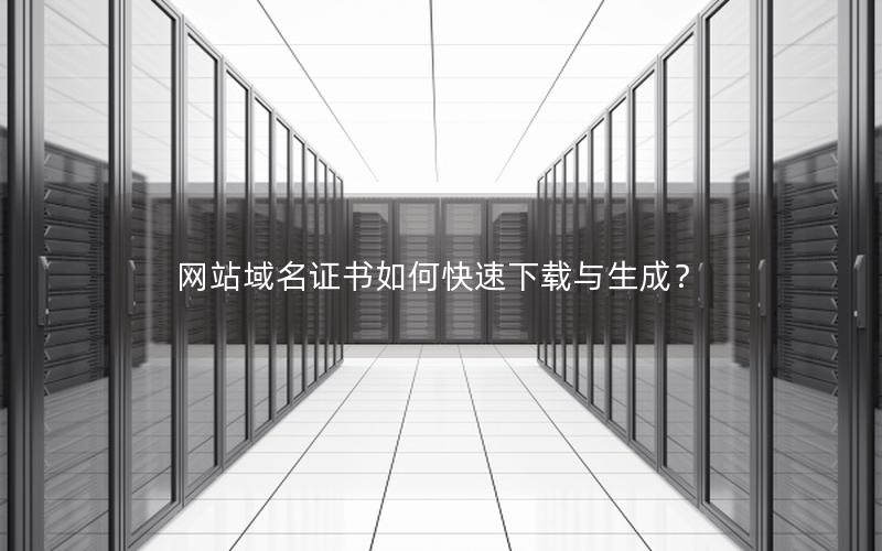网站域名证书如何快速下载与生成？
