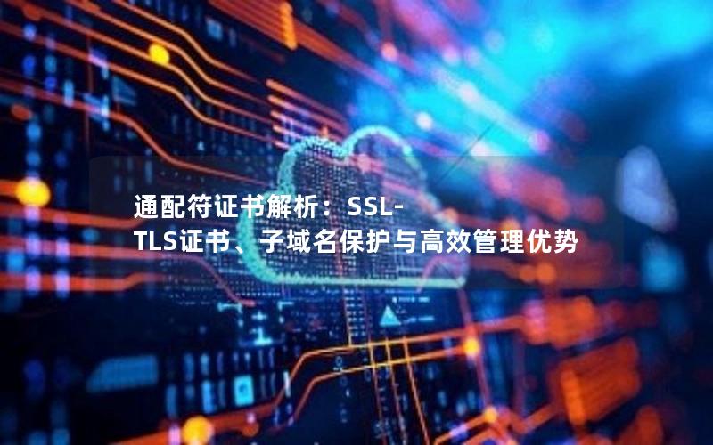 通配符证书解析：SSL-TLS证书、子域名保护与高效管理优势