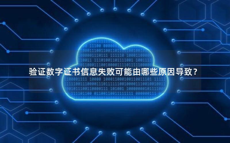验证数字证书信息失败可能由哪些原因导致？
