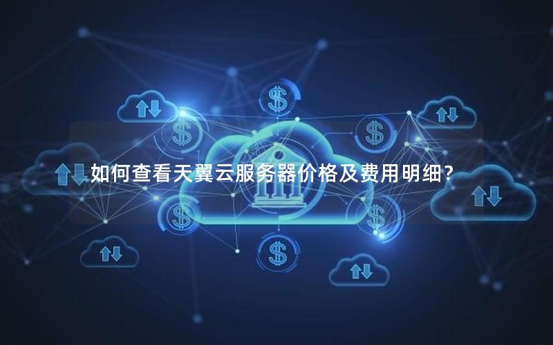 如何查看天翼云服务器价格及费用明细？