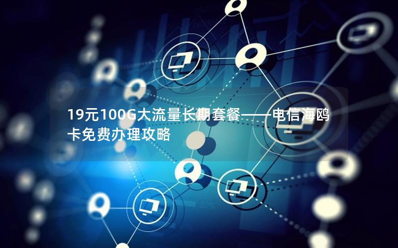 19元100G大流量长期套餐——电信海鸥卡免费办理攻略