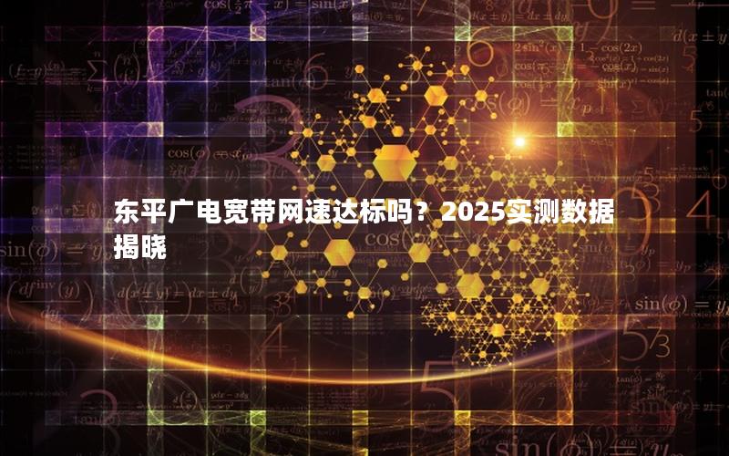东平广电宽带网速达标吗？2025实测数据揭晓