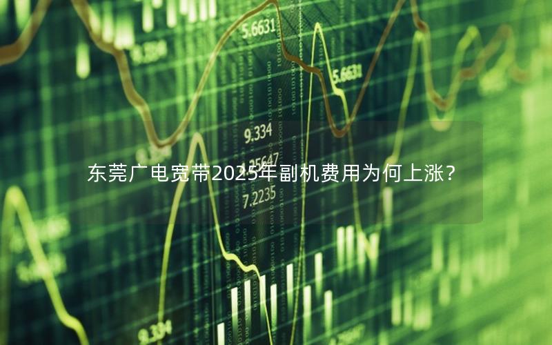 东莞广电宽带2025年副机费用为何上涨？