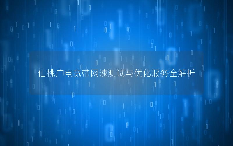 仙桃广电宽带网速测试与优化服务全解析