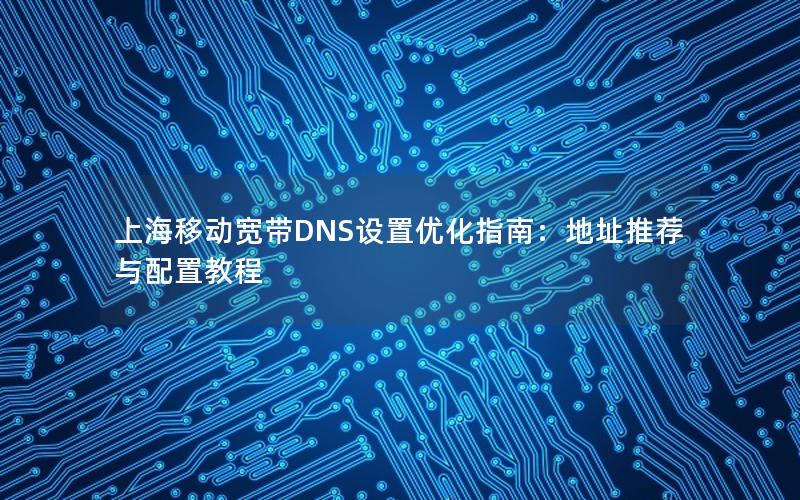 上海移动宽带DNS设置优化指南：地址推荐与配置教程