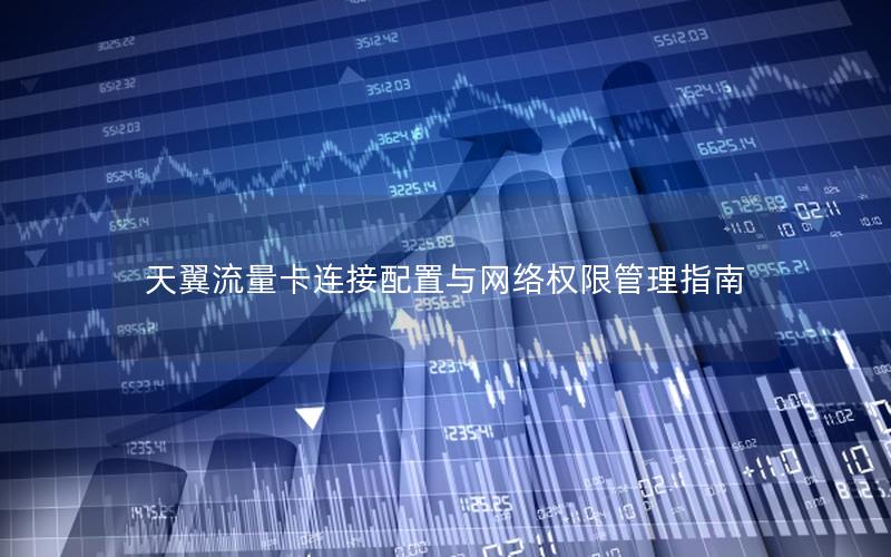 天翼流量卡连接配置与网络权限管理指南