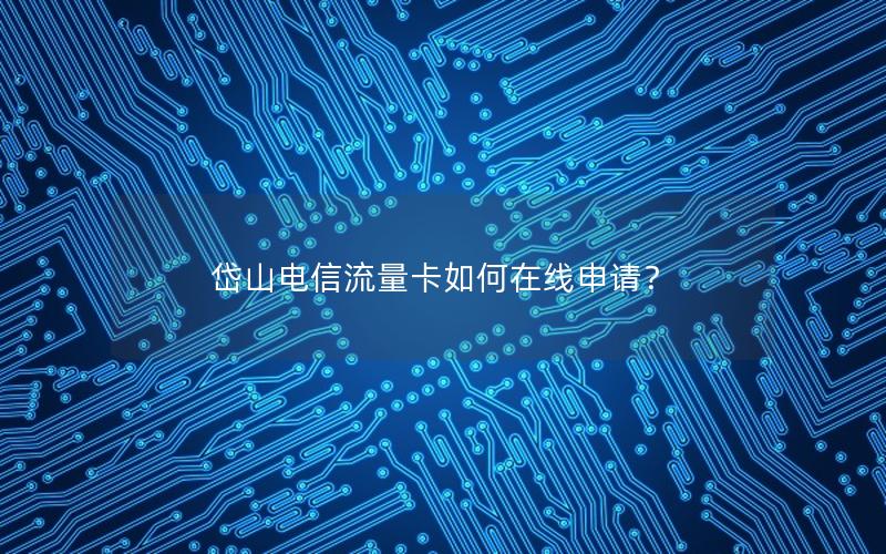 岱山电信流量卡如何在线申请？