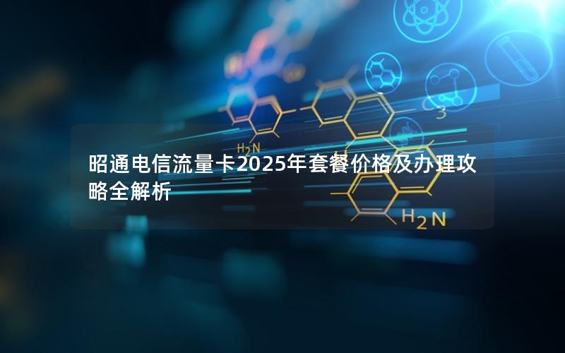 昭通电信流量卡2025年套餐价格及办理攻略全解析