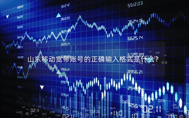 山东移动宽带账号的正确输入格式是什么？