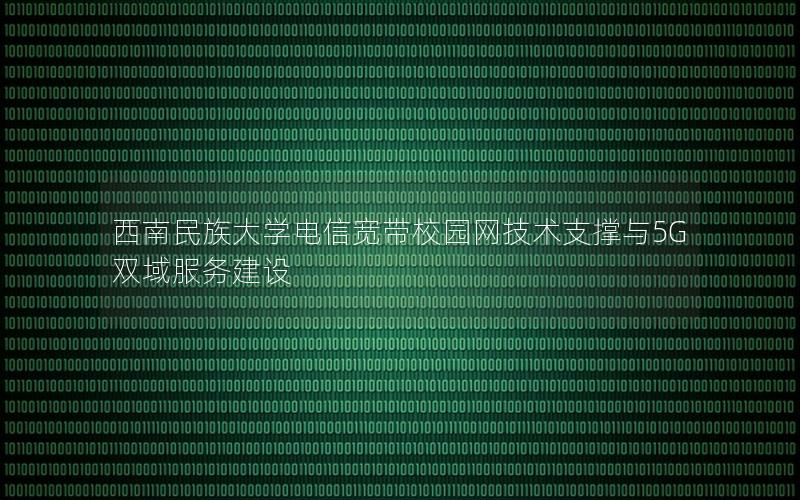 西南民族大学电信宽带校园网技术支撑与5G双域服务建设