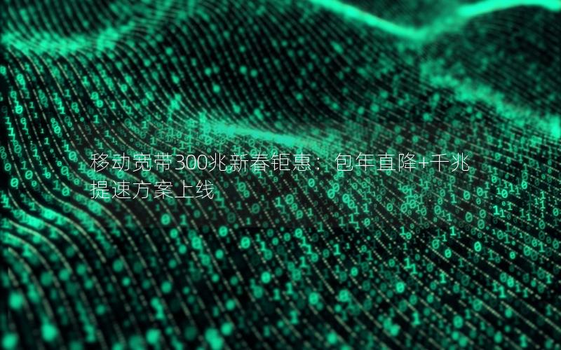 移动宽带300兆新春钜惠：包年直降+千兆提速方案上线