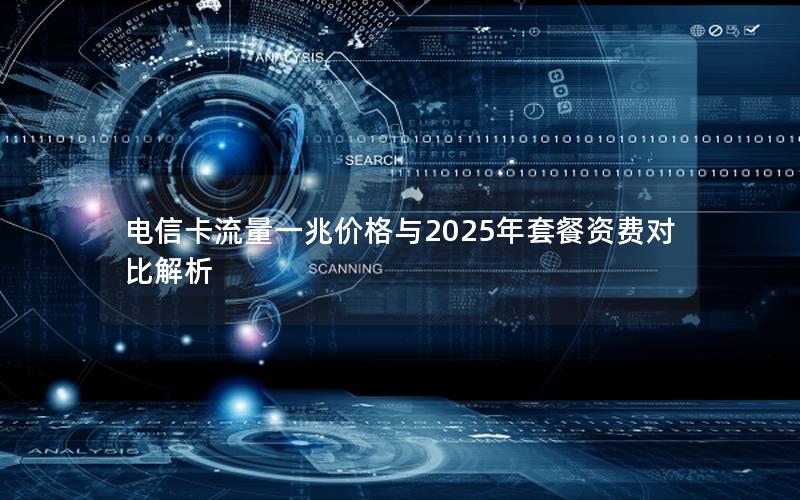 电信卡流量一兆价格与2025年套餐资费对比解析