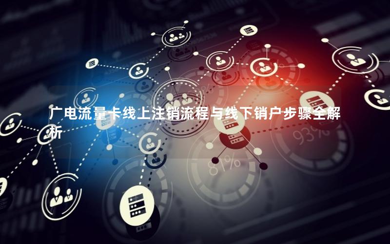 广电流量卡线上注销流程与线下销户步骤全解析