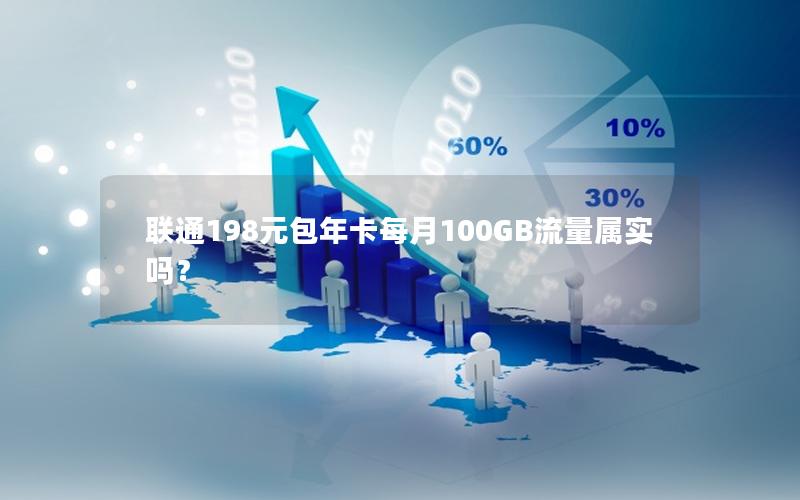 联通198元包年卡每月100GB流量属实吗？