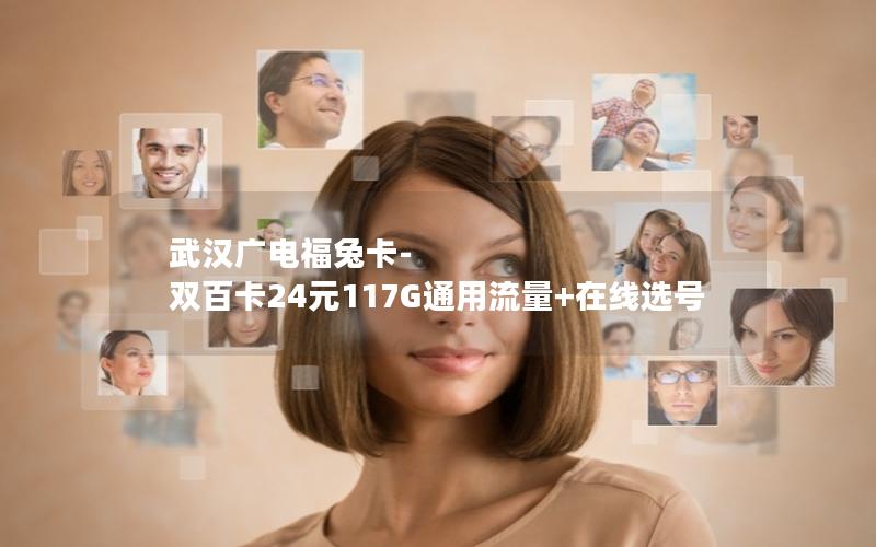 武汉广电福兔卡-双百卡24元117G通用流量+在线选号