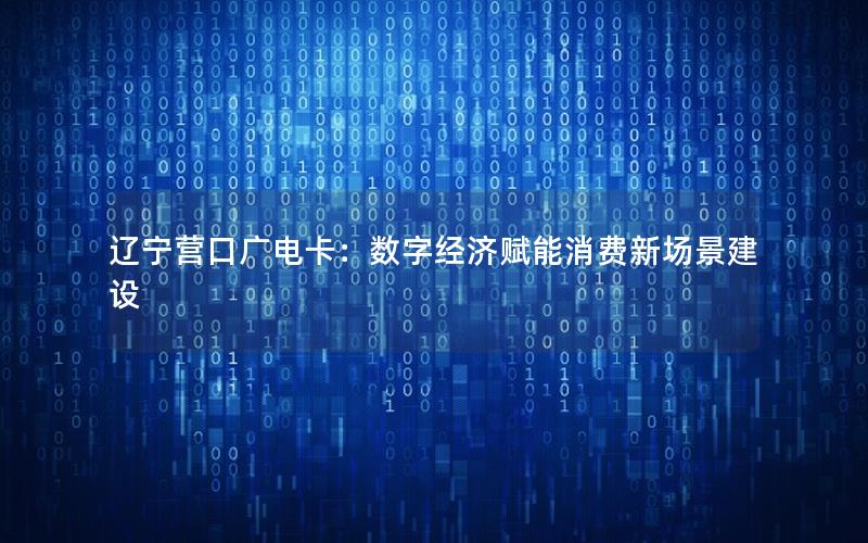 辽宁营口广电卡：数字经济赋能消费新场景建设
