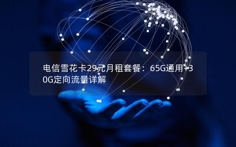 电信雪花卡29元月租套餐：65G通用+30G定向流量详解