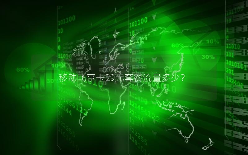 移动飞享卡29元套餐流量多少？