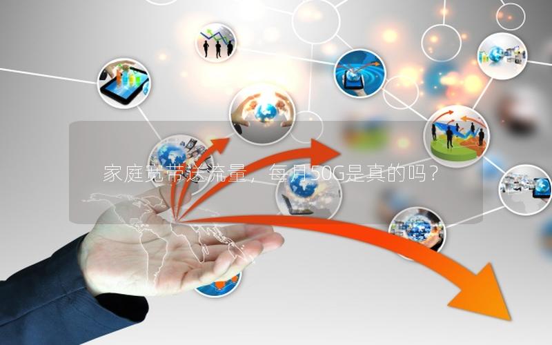 家庭宽带送流量，每月50G是真的吗？