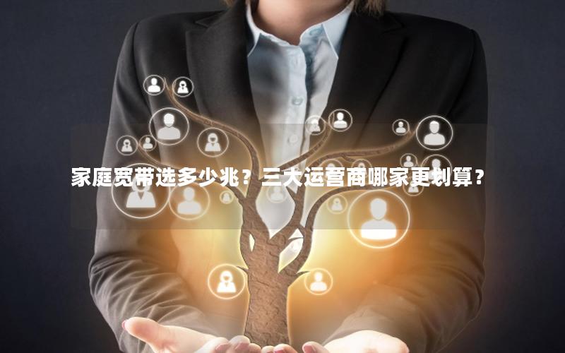 家庭宽带选多少兆？三大运营商哪家更划算？