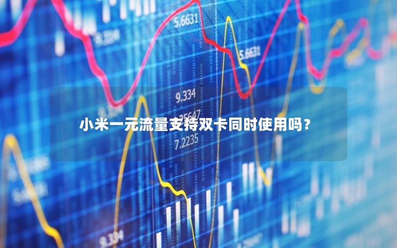 小米一元流量支持双卡同时使用吗？
