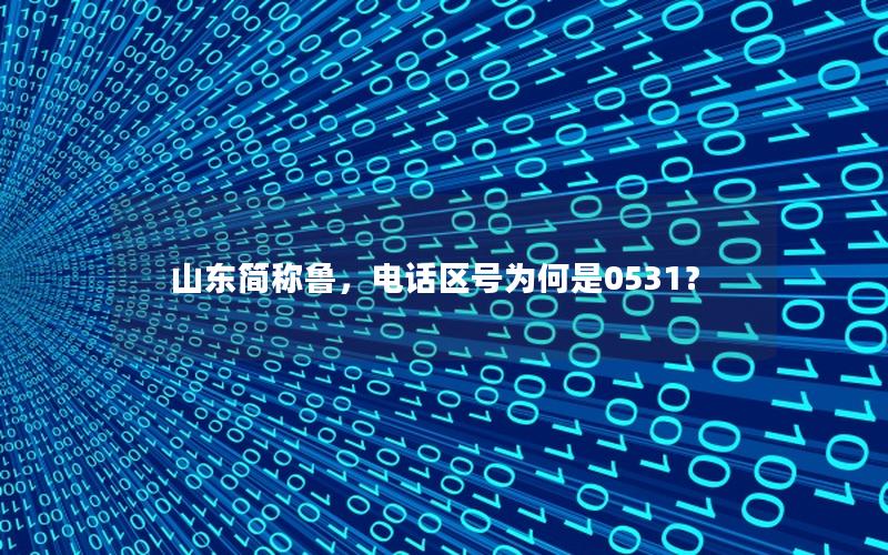 山东简称鲁，电话区号为何是0531？