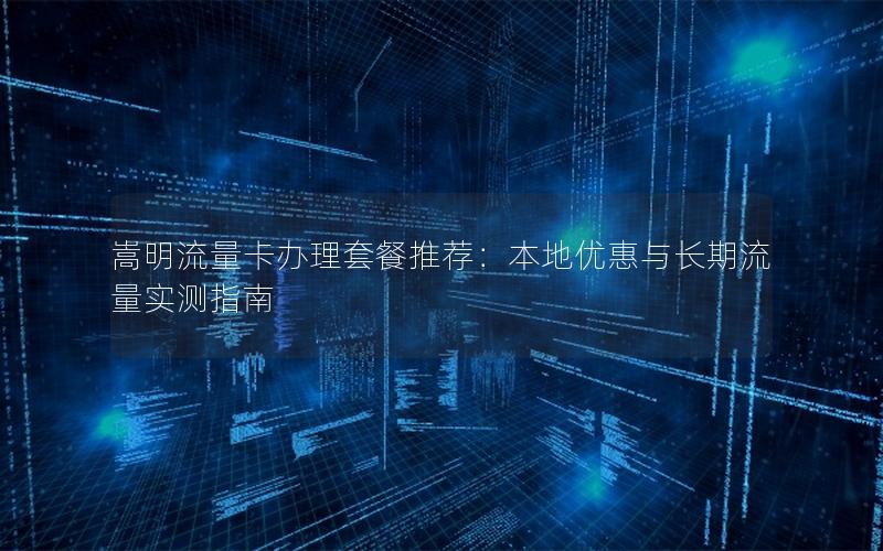 嵩明流量卡办理套餐推荐：本地优惠与长期流量实测指南