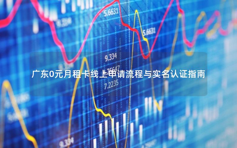 广东0元月租卡线上申请流程与实名认证指南