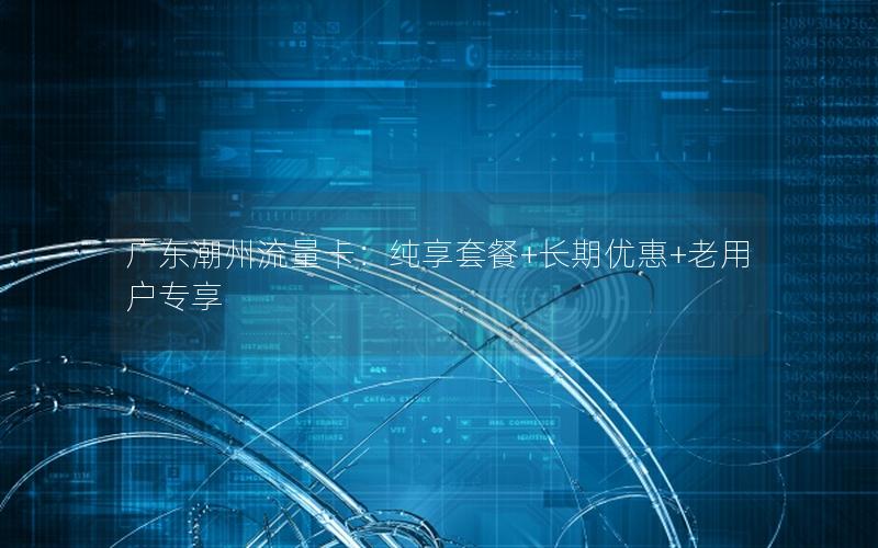 广东潮州流量卡：纯享套餐+长期优惠+老用户专享