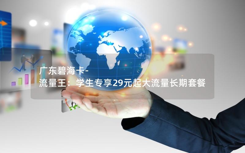 广东碧海卡-流量王：学生专享29元起大流量长期套餐