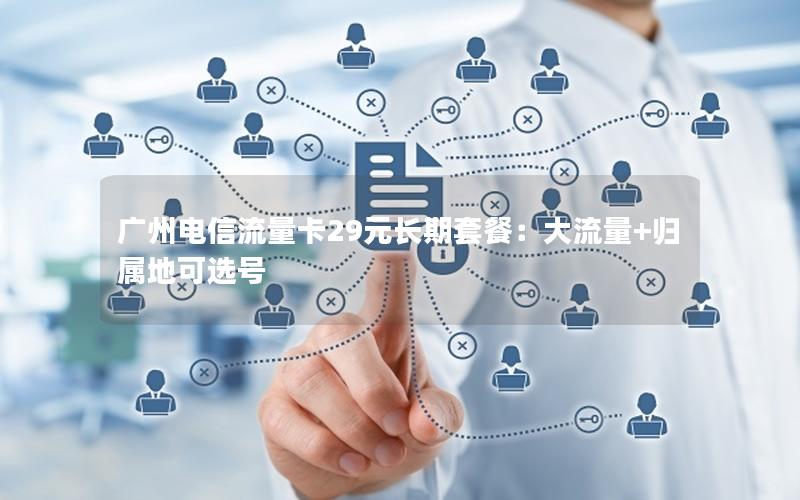 广州电信流量卡29元长期套餐：大流量+归属地可选号