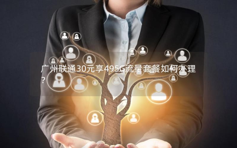 广州联通30元享495G流量套餐如何办理？