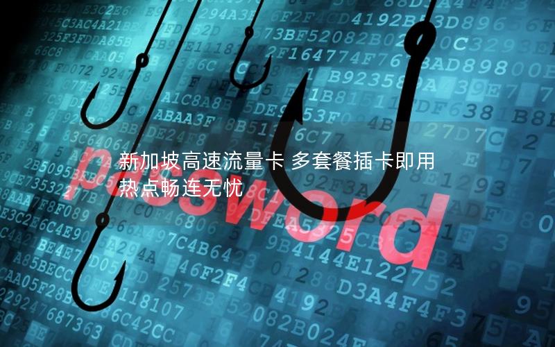 新加坡高速流量卡 多套餐插卡即用 热点畅连无忧