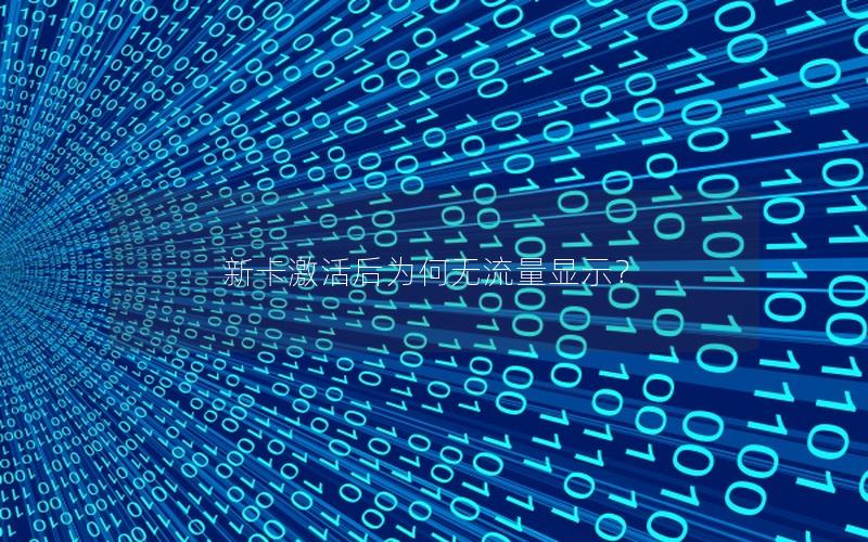 新卡激活后为何无流量显示？