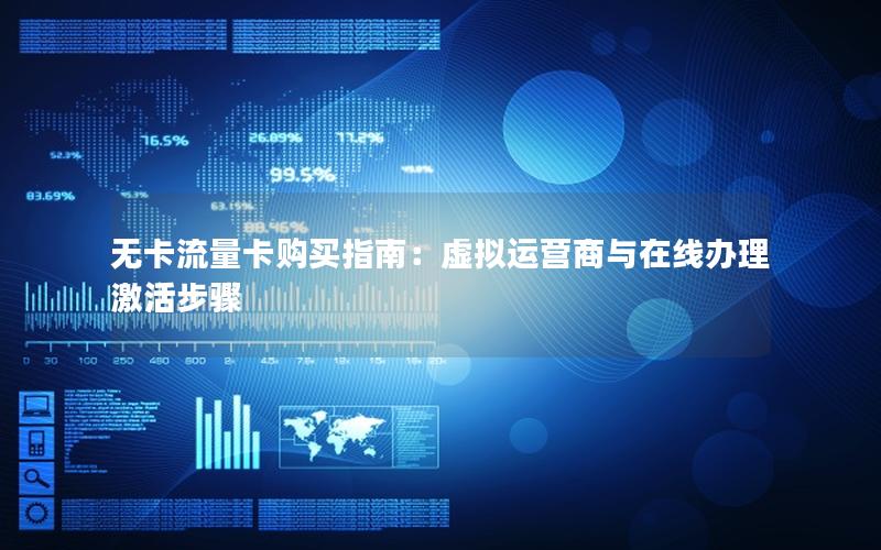 无卡流量卡购买指南：虚拟运营商与在线办理激活步骤