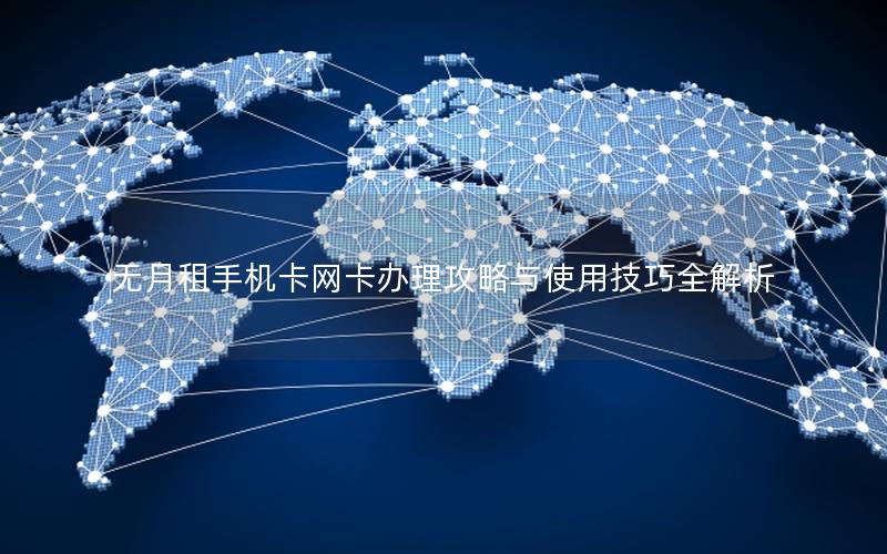 无月租手机卡网卡办理攻略与使用技巧全解析