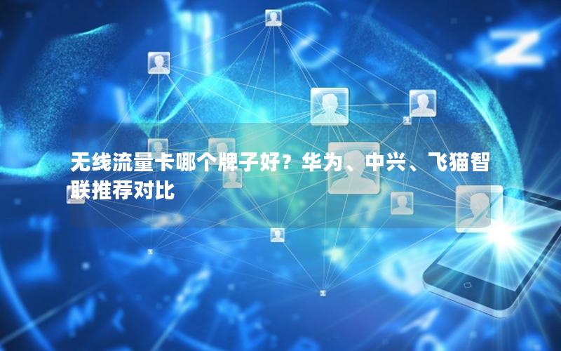 无线流量卡哪个牌子好？华为、中兴、飞猫智联推荐对比