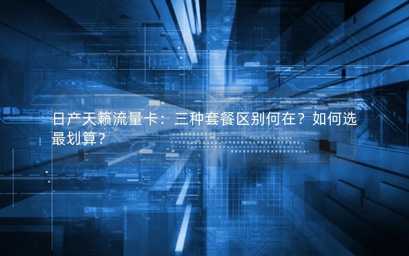 日产天籁流量卡：三种套餐区别何在？如何选最划算？
