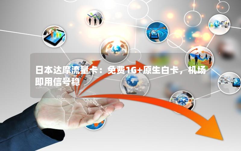 日本达摩流量卡：免费1G+原生白卡，机场即用信号稳